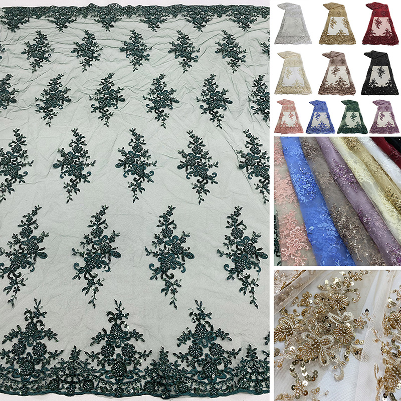 Beaded face lace facine sequin: ເຮັດໃຫ້ມີແສງສະຫວ່າງຂອງຄວາມຝັນທີ່ສົດໃສຂອງເຈົ້າສາວ