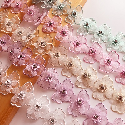 3D Organza lace trim