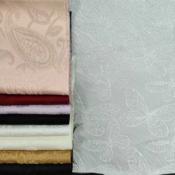 96% Polyester 4% Spandex Soft Comfortable Garment Material Fabrics for Clothing Satin Jacquard Fabric