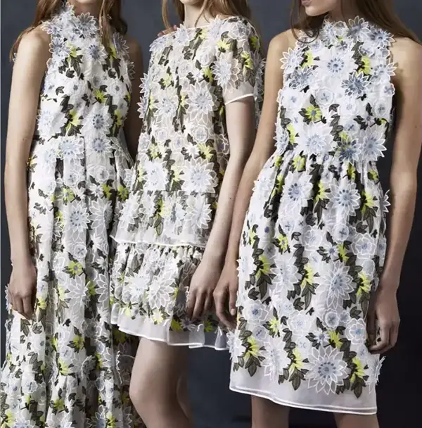 Custom Luxury Heavy Made Embroidery Tulle Beads Lace Mesh Beaded Fabric