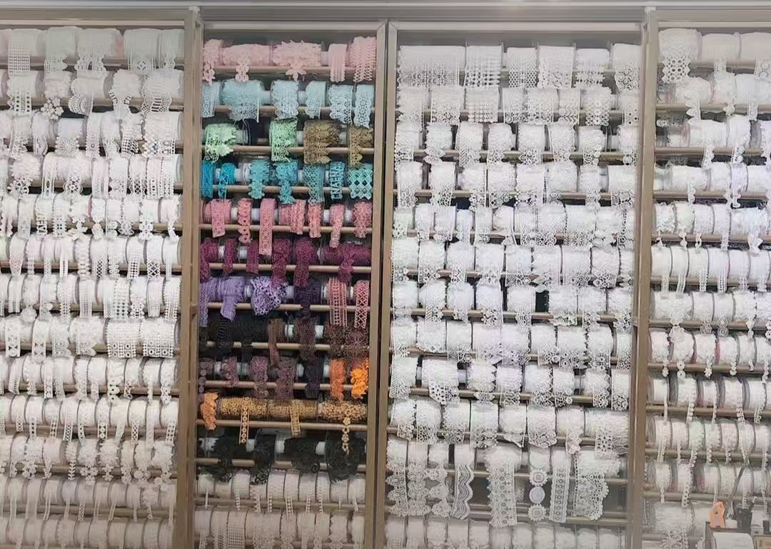 T/C Cotton Lace Trimming Embroidery Cotton Lace Trim Flower T/C Eyelet Lace Trimming