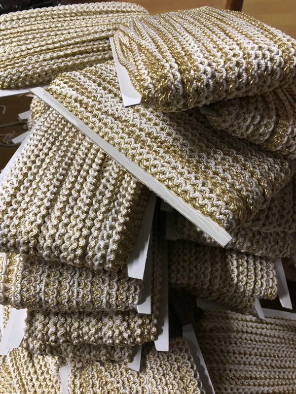 Clothing Accessories Gold and Silver Metallic Border Lace Trim Metallic Gold Sequins Embroidery Tatting Lace Trim