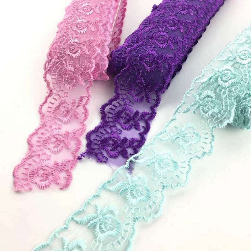 ການອອກແບບຄລາສສິກ Multi ສີ Lace Tribroidery Orboridery Lace Weace Subulesale