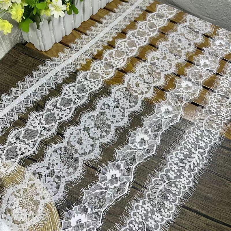 ຂົນຕາ nylin ທີ່ມີຮູບຊົງ lace trimming ສໍາລັບການຕົບແຕ່ງໃນຊຸດຊັ້ນໃນມີດ lace lace