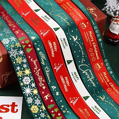 Satin Ribbon Laces Ribbon For Christmas Decor Custom Printed satin christmas ribbon