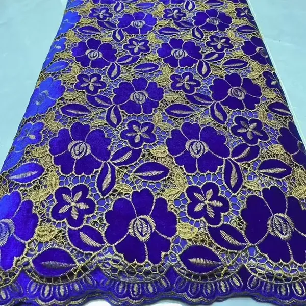 ຂາຍສົ່ງ Velvet Luxury Guipure Lace ຕາເວັນອອກກາງ Velvet Lace Fabric ຄົນອັບເດດ: ຄຸນະພາບສູງ Velvet Lace